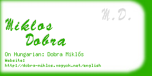 miklos dobra business card